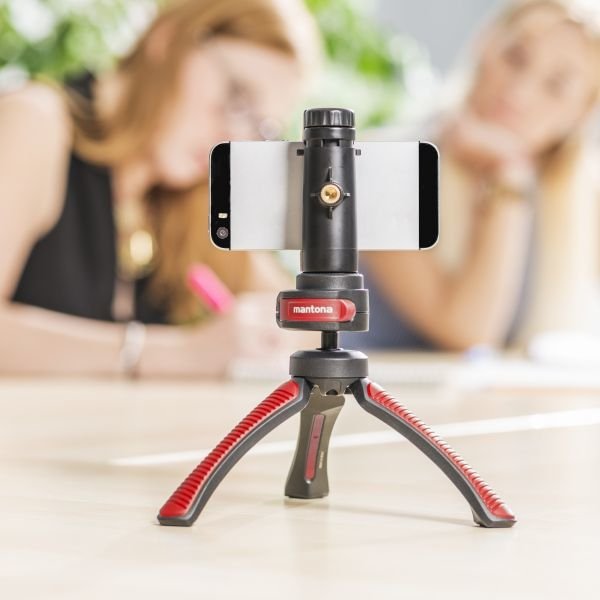 EAN 4056929214086 - Mantona 21408 tripode Smartphone/Cámara digital 3 pata(s) Negro, Rojo imagen 9