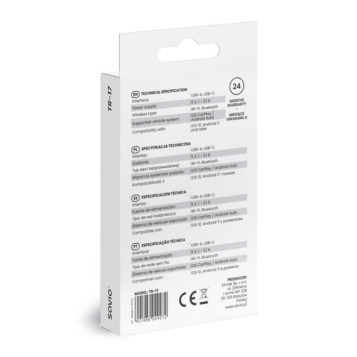 EAN 5901986049272 - Savio TR-17 transmisor de audio inalámbrico USB 10 m Negro imagen 4