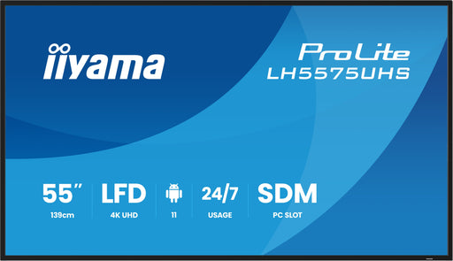 EAN 4948570125258 - iiyama LH5575UHS-B2AG pantalla de señalización Pantalla plana para señalización digital 138,7 cm (54.6")  imagen 1