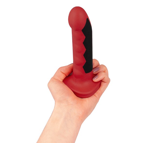 EAN 0609224031960 - ElectraStim Silicone Fusion Komodo Electro Dildo Consolador clásico Sexo anal, Sexo vaginal Negro, Rojo S imagen 3