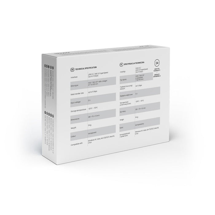 EAN 5901986048176 - Savio AK-66 caja para disco duro externo Carcasa de disco duro/SSD Negro, Transparente 2.5" imagen 6