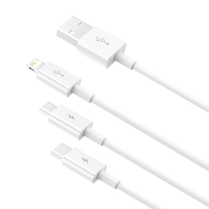EAN 6953156205536 - Baseus Superior cable USB USB 2.0 1,5 m USB A USB C/Micro USB A/Lightning Blanco imagen 4