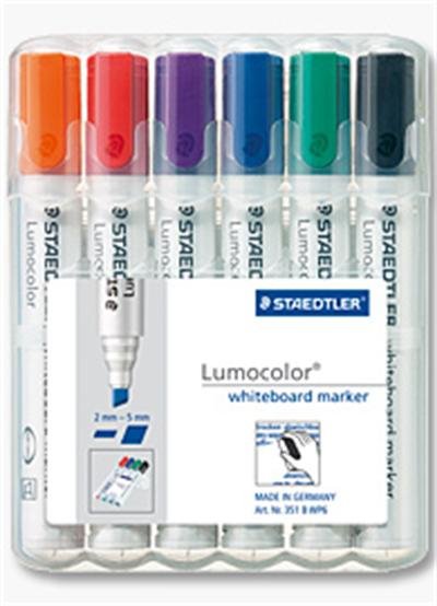EAN 4007817314326 - Staedtler 351 B WP6 marcador 6 pieza(s) Negro, Azul, Verde, Naranja, Rojo, Violeta imagen 1