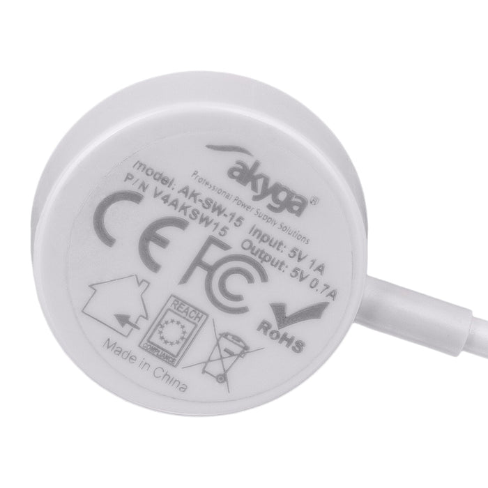 EAN 5901720136640 - Akyga AK-SW-15 cargador de dispositivo móvil Reloj inteligente Blanco USB Interior imagen 3