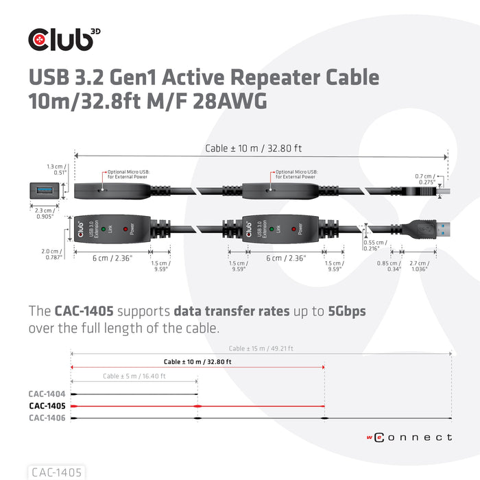 EAN 8719214471781 - CLUB3D CAC-1405 cable USB USB 3.2 Gen 2 (3.1 Gen 2) 10 m USB A Negro imagen 4