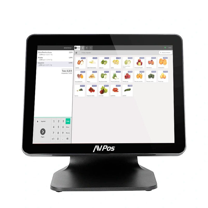 EAN 0733968052162 - AVPos AVP-K4000B-N1-8128 Terminal Punto Venta (TPV) N100 38,1 cm (15") 1024 x 768 Pixeles Pantalla táctil imagen 1