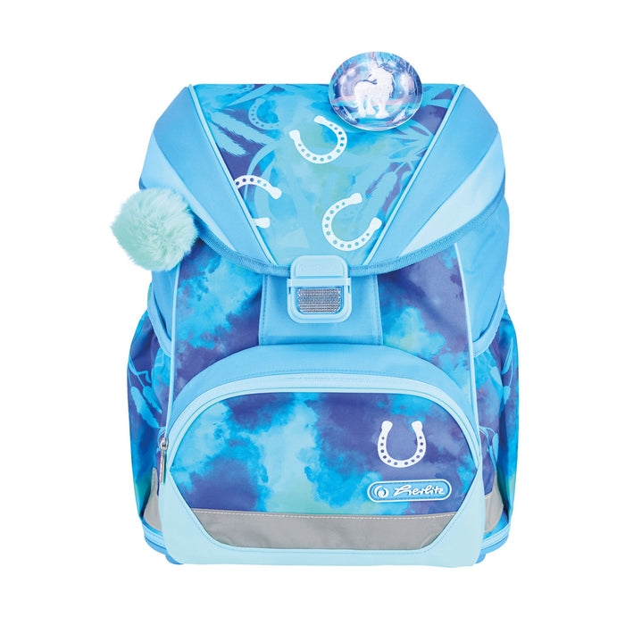 EAN 4008110396453 - Herlitz UltraLight XL Plus Lucky Horse juego de mochila escolar Chica Poliéster Azul, Azul claro imagen 2