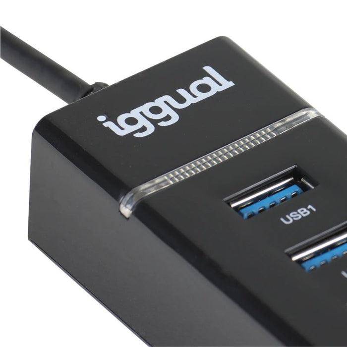 EAN 8435364319239 - iggual IGG319239 hub de interfaz USB 3.2 Gen 1 (3.1 Gen 1) Type-C 5000 Mbit/s Negro imagen 3