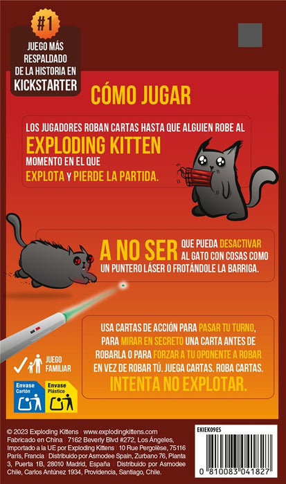 EAN 0810083041827 - Asmodee Exploding Kittens EKIEK09ES juego de tablero Exploding Kittens Edición 2 Jugadores 10 min Juego D imagen 4