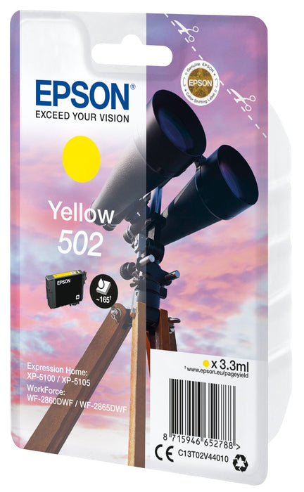 EAN 8715946652795 - Epson 502 cartucho de tinta 1 pieza(s) Original Rendimiento estándar Amarillo imagen 2
