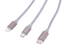 EAN 4024023037665 - TROIKA CBL30/GY cable USB 1 m USB C USB C/Micro USB-A/Lightning Gris imagen 2