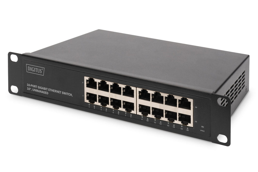 EAN 4016032460237 - Digitus DN-80115 switch No administrado Gigabit Ethernet (10/100/1000) 1U Negro imagen 1