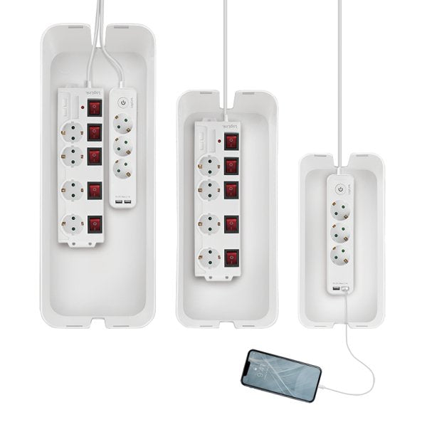 EAN 4052792067422 - LogiLink KAB0078 organizador de cables Universal Caja de cables Blanco 3 pieza(s) imagen 5