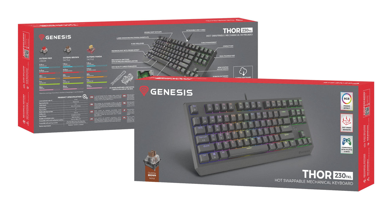 EAN 5901969443295 - GENESIS Thor 230 TKL teclado Juego USB QWERTY Inglés de EE. UU. Negro imagen 17