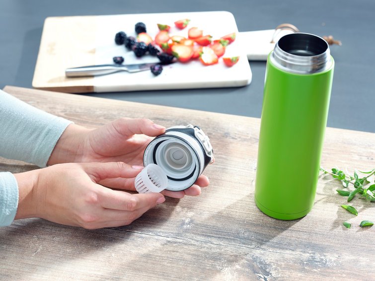 EAN 4006501032775 - Leifheit 03277 taza de viaje 600 ml Negro, Verde Acero inoxidable imagen 4
