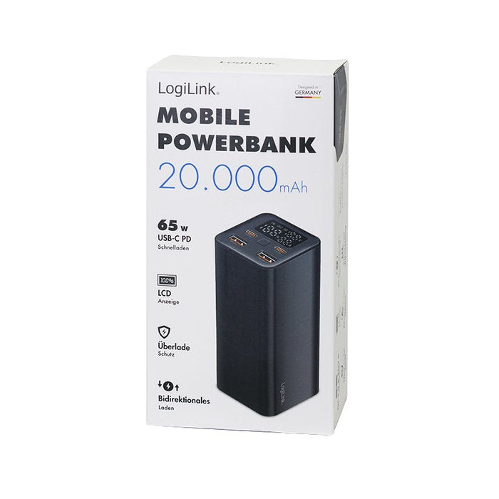 EAN 4052792076301 - LogiLink PA0350 batería externa Polímero de litio 20000 mAh Negro imagen 5