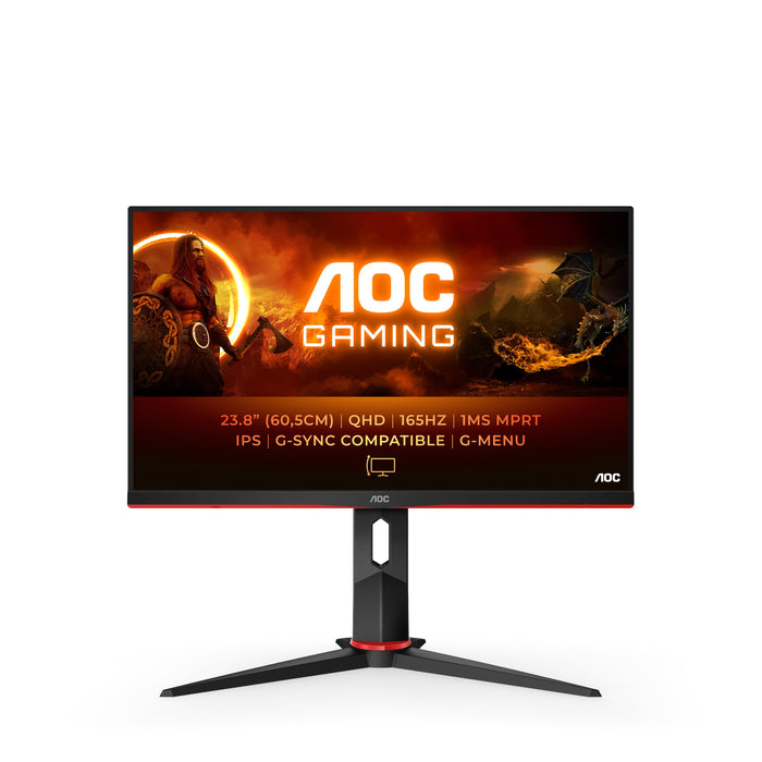 EAN 4038986141208 - AOC G2 Q24G2A/BK LED display 60,5 cm (23.8") 2560 x 1440 Pixeles Quad HD LCD Negro, Rojo imagen 1