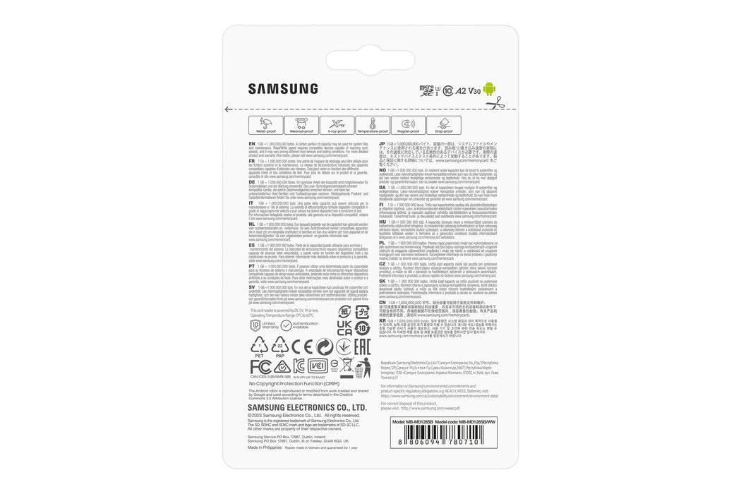 EAN 8806094780710 - Samsung MB-MD128S 128 GB MicroSDXC UHS-I Clase 10 imagen 4