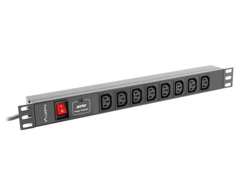 EAN 5901969424492 - Lanberg PDU-08I-0200-C20-BK unidad de distribución de energía (PDU) 8 salidas AC 1U Negro imagen 2