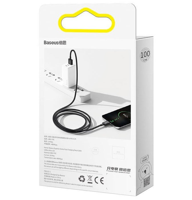 EAN 6953156208483 - Baseus Superior cable USB USB 2.0 2 m USB A Micro-USB A Blanco imagen 6
