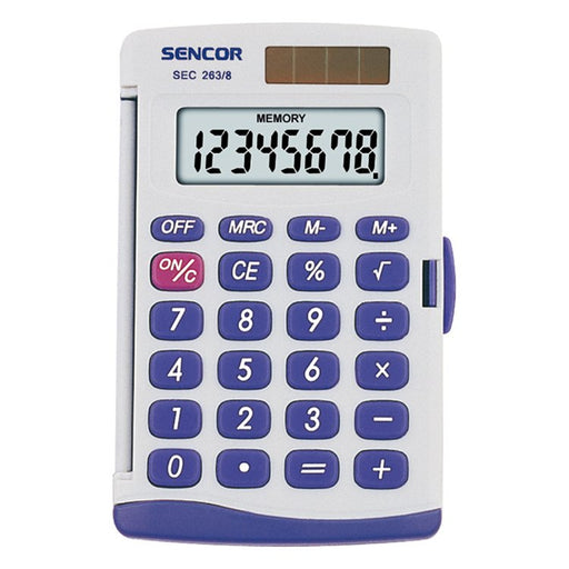 EAN 8590669044900 - Sencor SEC 263/8 calculadora Bolsillo Calculadora básica Gris imagen 1