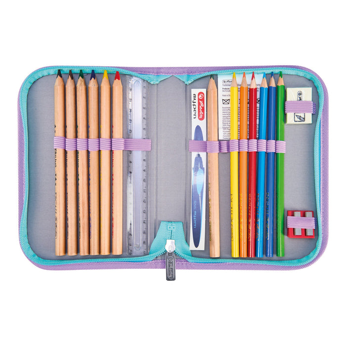 EAN 4008110396316 - Herlitz FiloActive XL Plus Ocean Lights juego de mochila escolar Chica Poliéster Azul, Rosa imagen 14