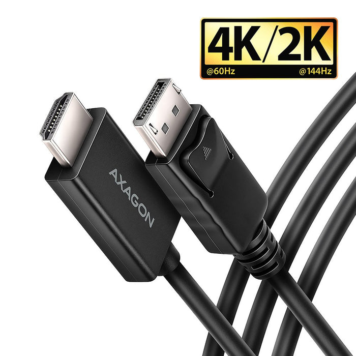 EAN 8595247908797 - Axagon RVD-HI20C2 adaptador de cable de vídeo 1,8 m DisplayPort HDMI Negro imagen 1
