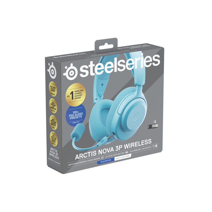 EAN 5707119059558 - Steelseries Arctis Nova 3P Auriculares Inalámbrico Diadema Música/uso diario Bluetooth Color aguamarina imagen 6