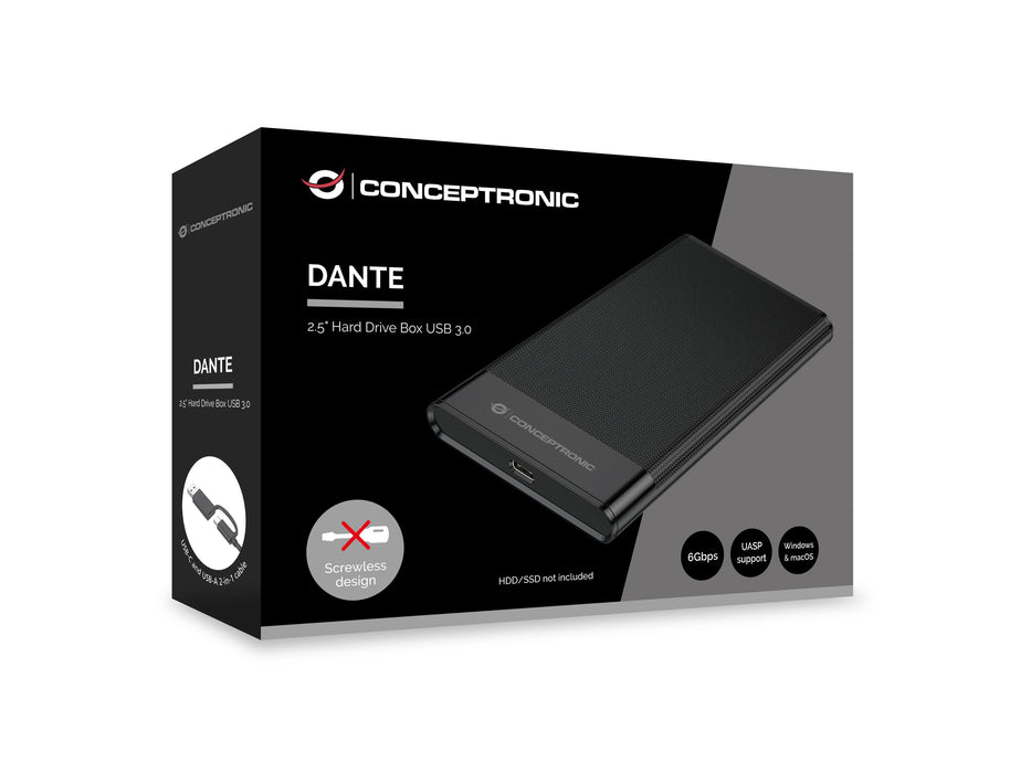 EAN 4015867238820 - Conceptronic DANTE06B caja para disco duro externo Carcasa de disco duro/SSD Negro 2.5" imagen 6
