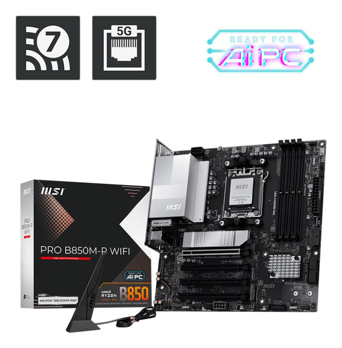 EAN 4711377350181 - MSI PRO B850M-P WIFI AMD B850 Zócalo AM5 micro ATX imagen 1