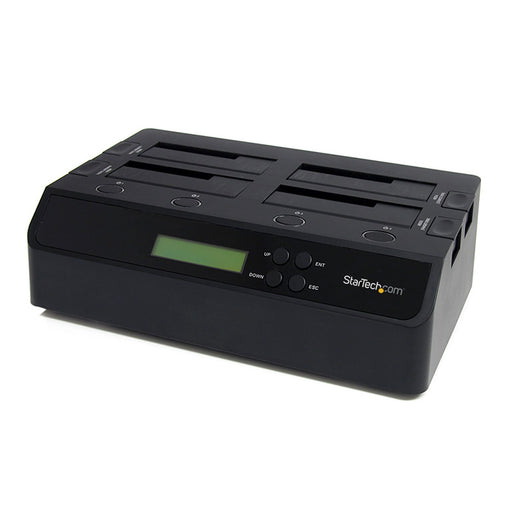 EAN 0065030843881 - StarTech.com SATDOCK4U3RE duplicador de datos y soporte Duplicador de HDD (discos duros) Negro 3 copias imagen 1