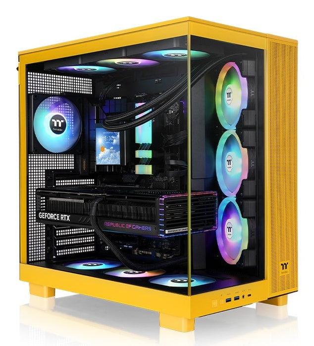 EAN 4711475649699 - Thermaltake View 380 XL TG ARGB Midi Tower Amarillo imagen 1