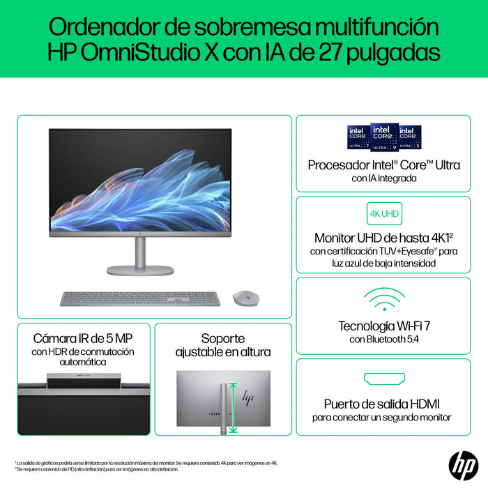 EAN 198990175546 - HP OmniStudio X 27-cs0010ns Intel Core Ultra 5 125H 68,6 cm (27") 1920 x 1080 Pixeles PC todo en uno 32 GB imagen 3