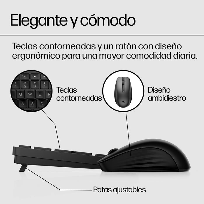 EAN 0196188141199 - HP 650 Wireless Keyboard and Mouse Combo Black teclado Ratón incluido Hogar RF inalámbrico imagen 10