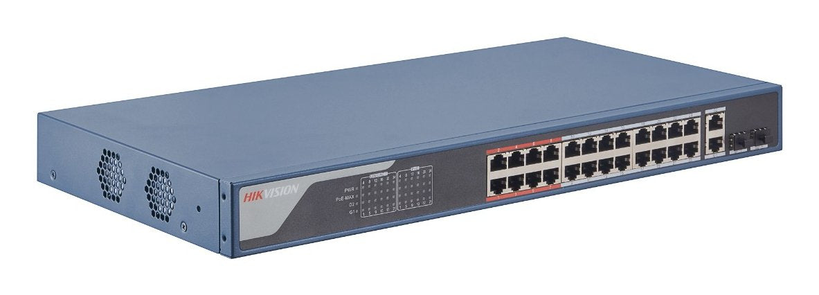 EAN 6942160495774 - Hikvision DS-3E1326P-EI(B) switch Gestionado Fast Ethernet (10/100) Energía sobre Ethernet (PoE) 1U Azul imagen 1