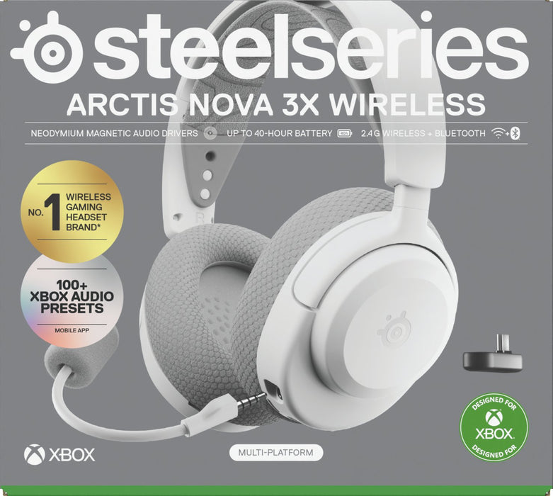 EAN 5707119059596 - Steelseries Arctis Nova 3X Auriculares Inalámbrico Diadema Música/uso diario Bluetooth Blanco imagen 8