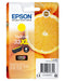 EAN 8715946626345 - Epson Oranges C13T33644012 cartucho de tinta 1 pieza(s) Original Alto rendimiento (XL) Amarillo imagen 1