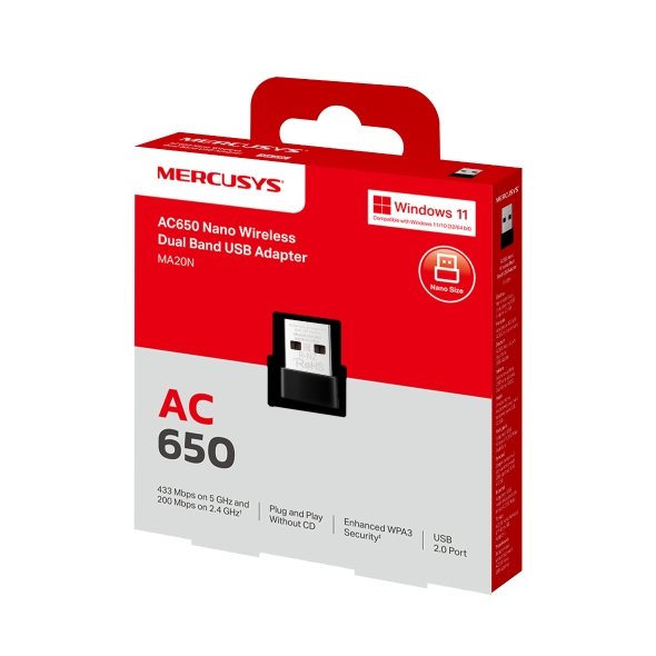 EAN 6957939002053 - Mercusys MA20N adaptador y tarjeta de red WLAN 650 Mbit/s imagen 4