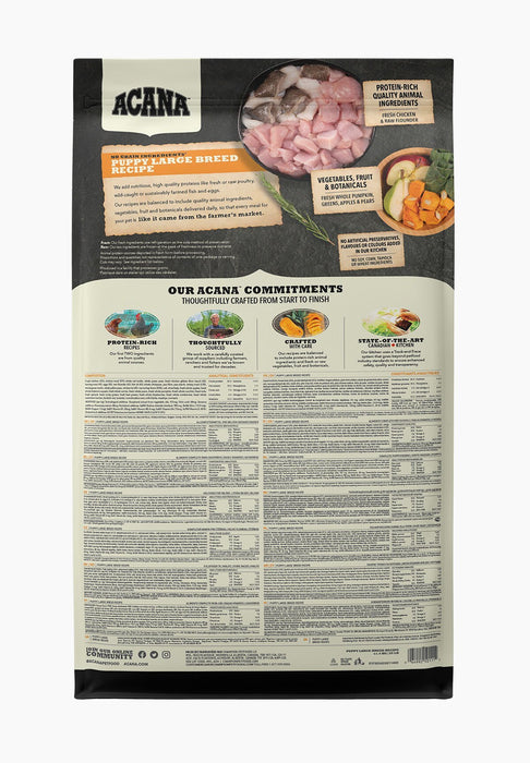 EAN 0064992501174 - Acana Puppy Large Breed Recipe 17 kg Cachorro Manzana, Pollo, Pera, Aves, Calabaza imagen 2