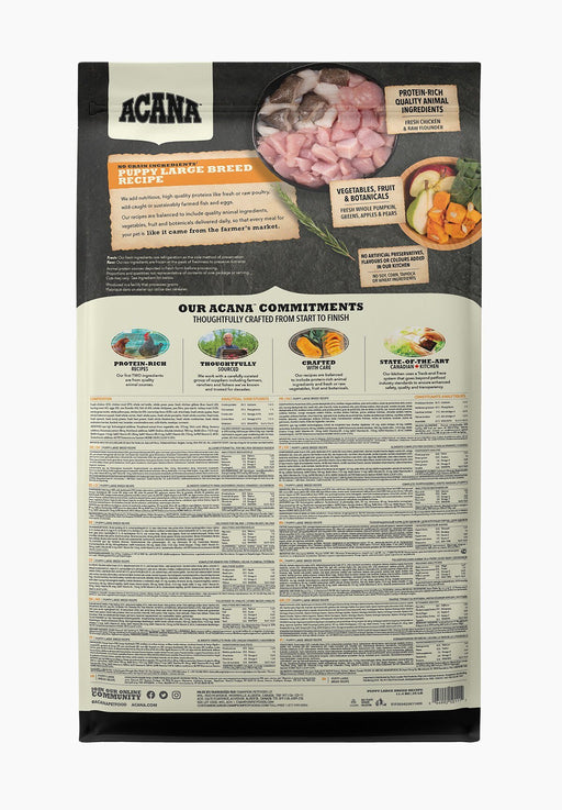 EAN 0064992501174 - Acana Puppy Large Breed Recipe 17 kg Cachorro Manzana, Pollo, Pera, Aves, Calabaza imagen 2