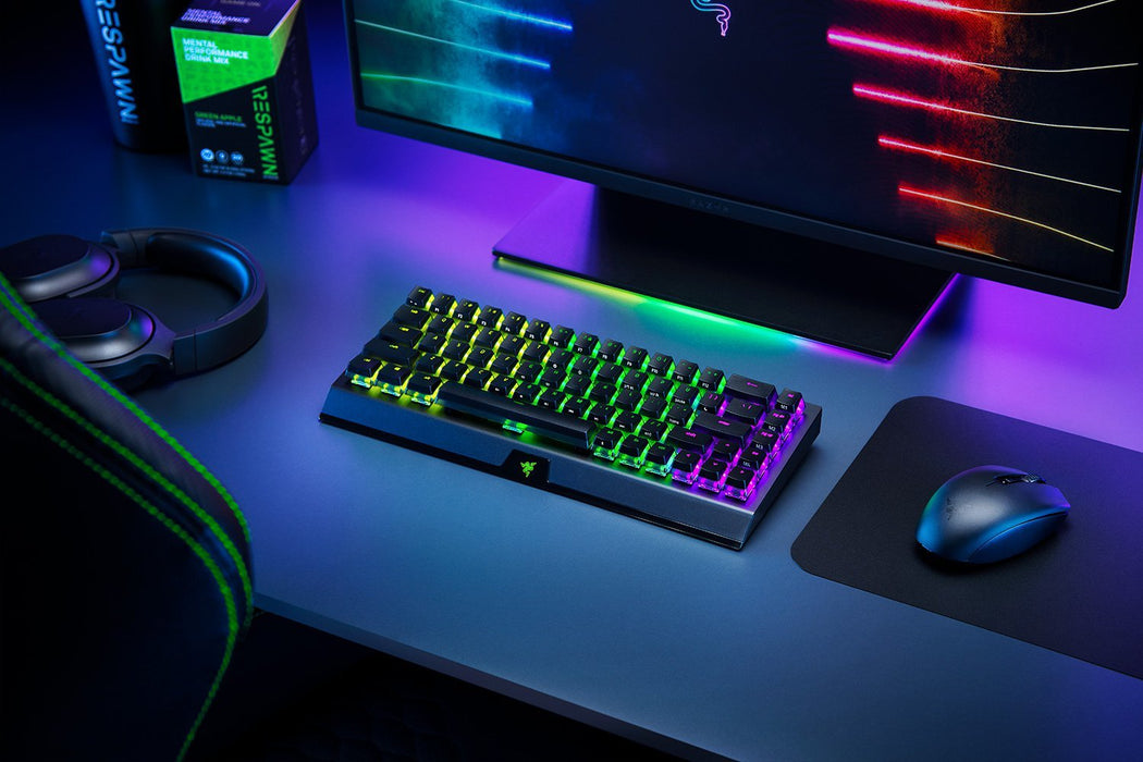 EAN 8886419347736 - Razer BlackWidow V3 Mini teclado Juego USB + RF Wireless + Bluetooth QWERTY Inglés de EE. UU. Negro imagen 3