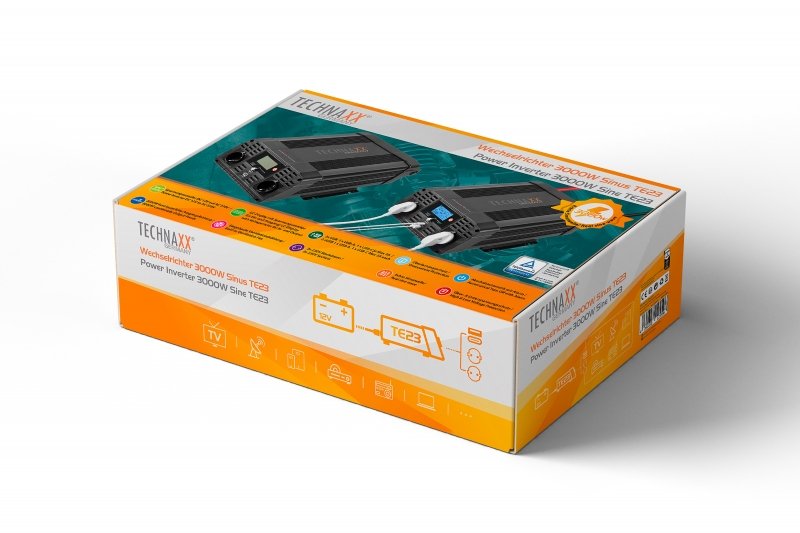 EAN 4260358125596 - Technaxx Inverter 3000W Sine TE23 adaptador e inversor de corriente Interior Negro imagen 6