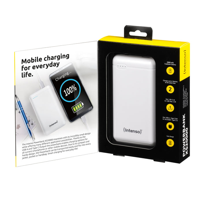 EAN 4034303029594 - Intenso XS20000 Powerbank Zusatzakku LiPo 20000 mAh 7313552 Polímero de litio Blanco imagen 3