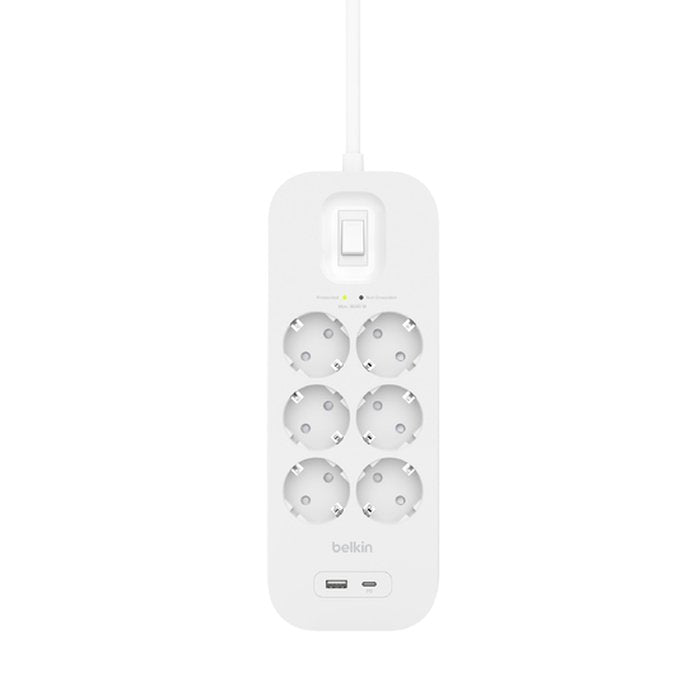 EAN 0745883855582 - Belkin Connect Blanco 6 salidas AC 2 m imagen 2