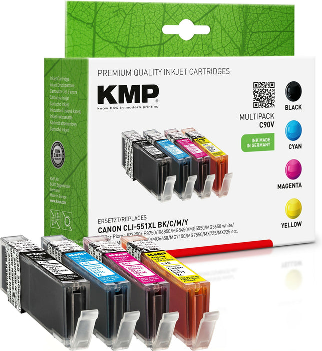 EAN 4011324152050 - KMP C90V cartucho de tinta 4 pieza(s) Negro, Cian, Magenta, Amarillo imagen 1
