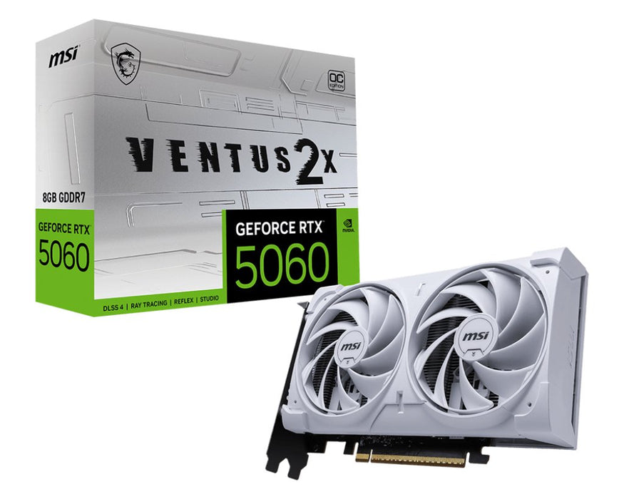 EAN 4711377344296 - MSI GeForce RTX 5060 8G VENTUS 2X OC WHITE NVIDIA 8 GB GDDR7 imagen 1