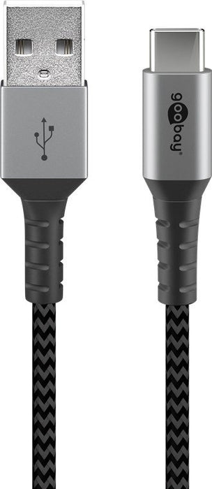 EAN 4040849492976 - Goobay 49297 cable USB USB 2.0 2 m USB C USB A Negro, Gris imagen 1