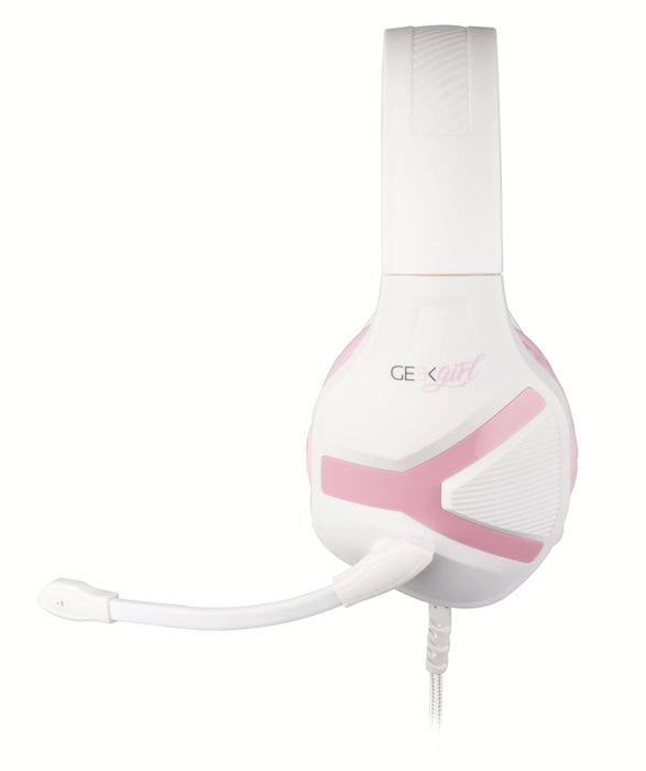 EAN 3328170283731 - Konix Geek Girl Crystal Auriculares Alámbrico Diadema Juego Rosa, Blanco imagen 2