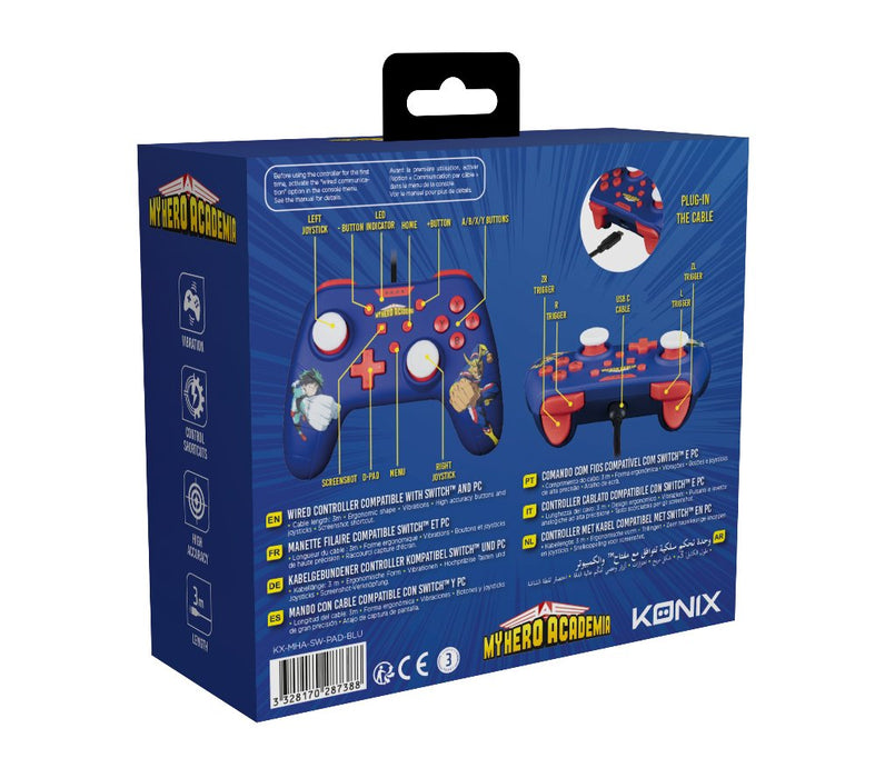 EAN 3328170287388 - Konix My Hero Academia KX MHA SW/PC GAMEPAD BLUE Azul, Rojo USB Analógico/Digital Nintendo Switch, PC imagen 15