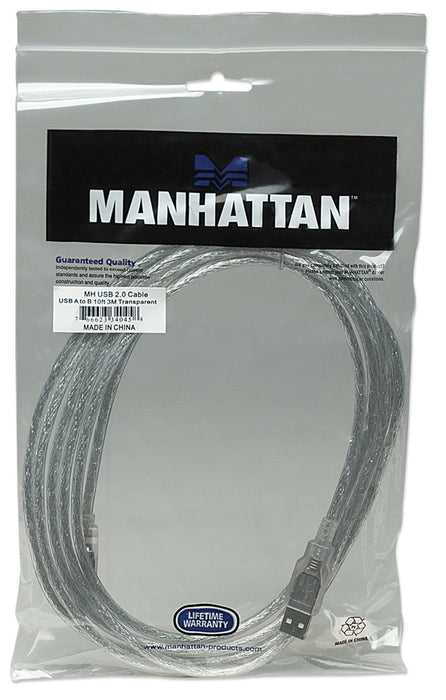 EAN 0766623340458 - Manhattan 340458 cable USB USB 2.0 3 m USB A Plata imagen 4